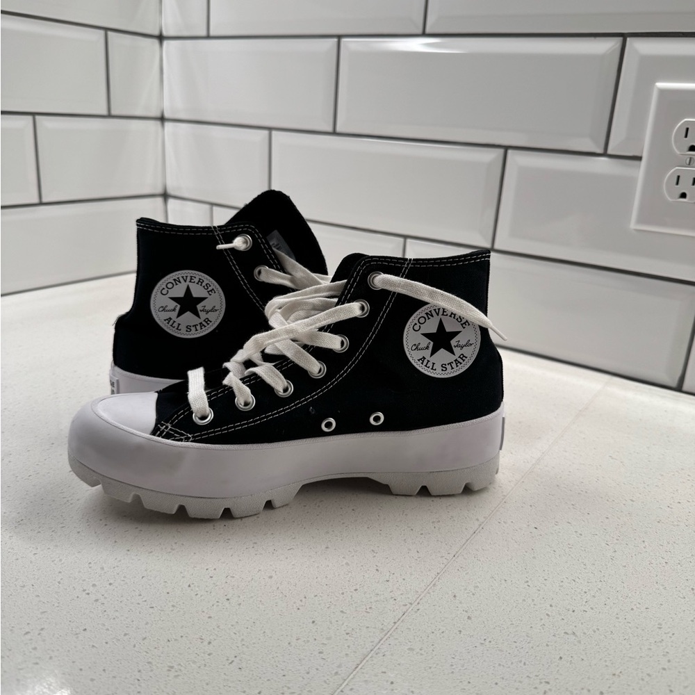 Converse Kids Black and White High-Top Sneakers